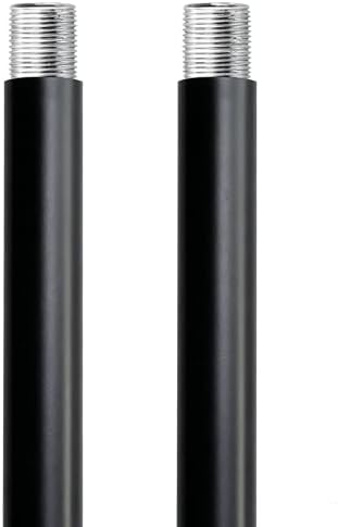 SGLfarmty M10 Threaded Extension Rod, 2PCS 5-inch Length Matte Black Lighting Fixture Downrods &amp; ...