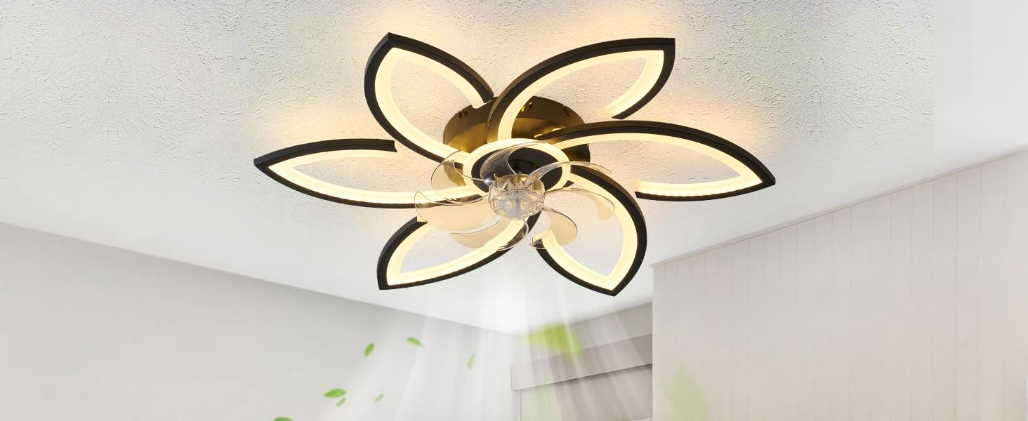 Modern LED Ceiling Fan with Light