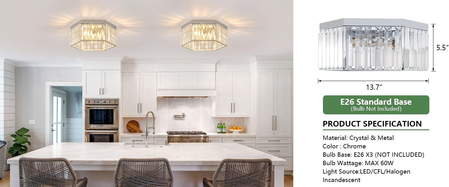 crystal ceiling light