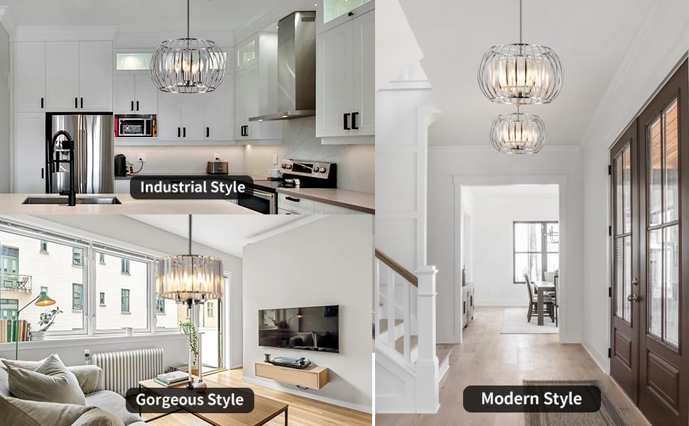 Chrome chandelier