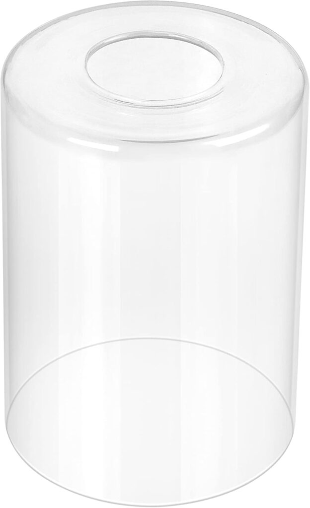 Sigaitwei Cylindrical Clear Glass Lampshade Replacement，E26 Socket.